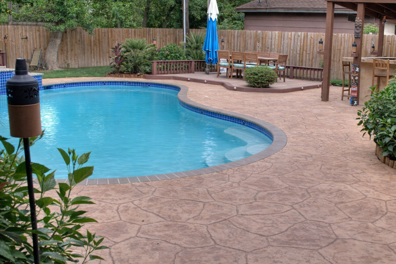 Concrete pool decks